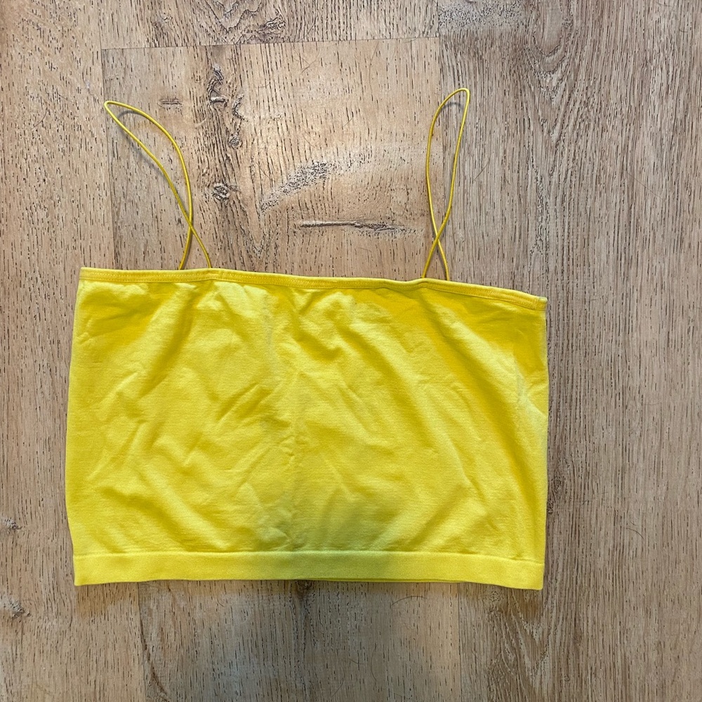 Yellow crop top